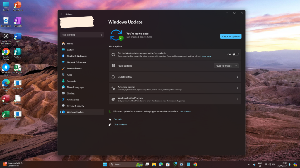 windows 11 check update